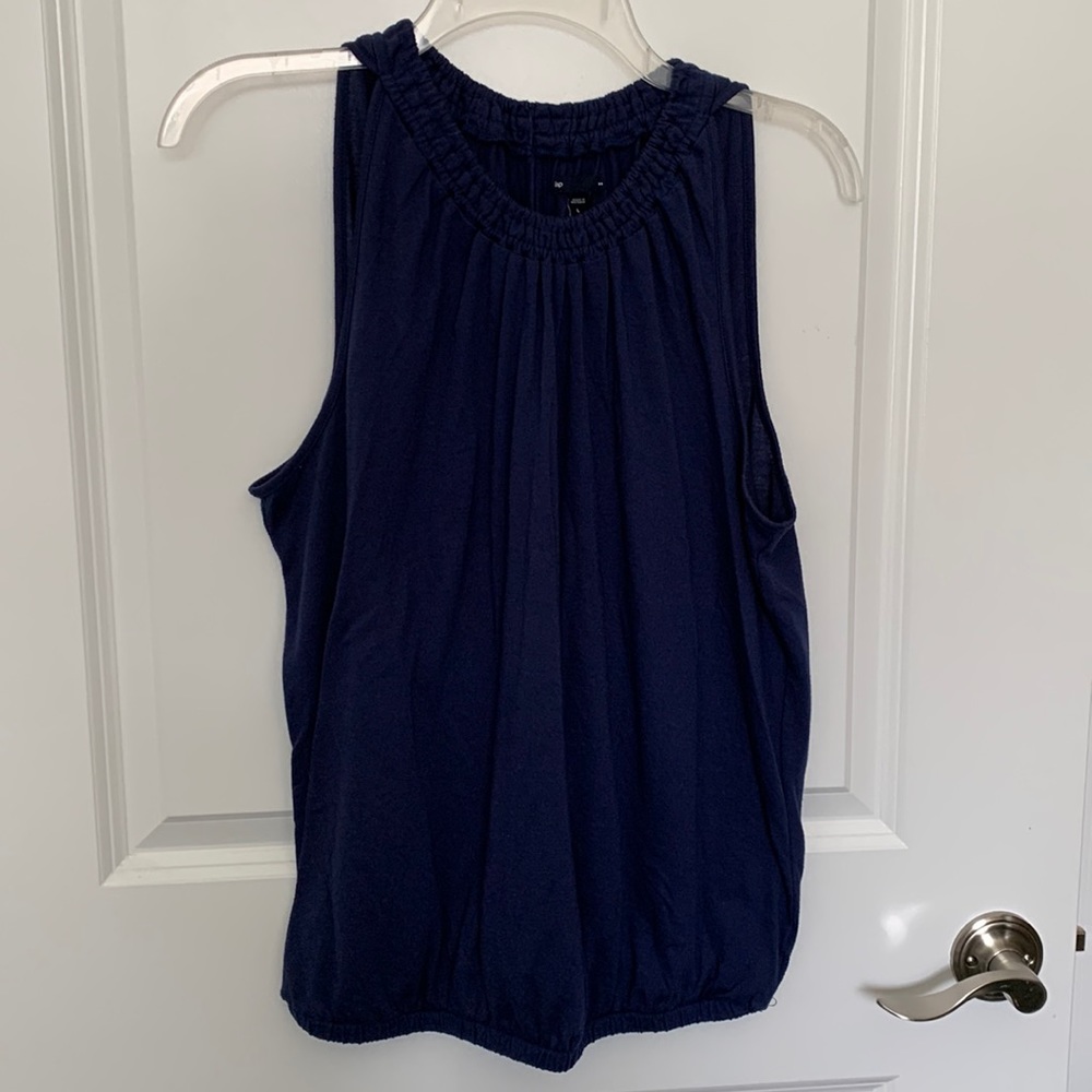 Navy sleeveless tank top